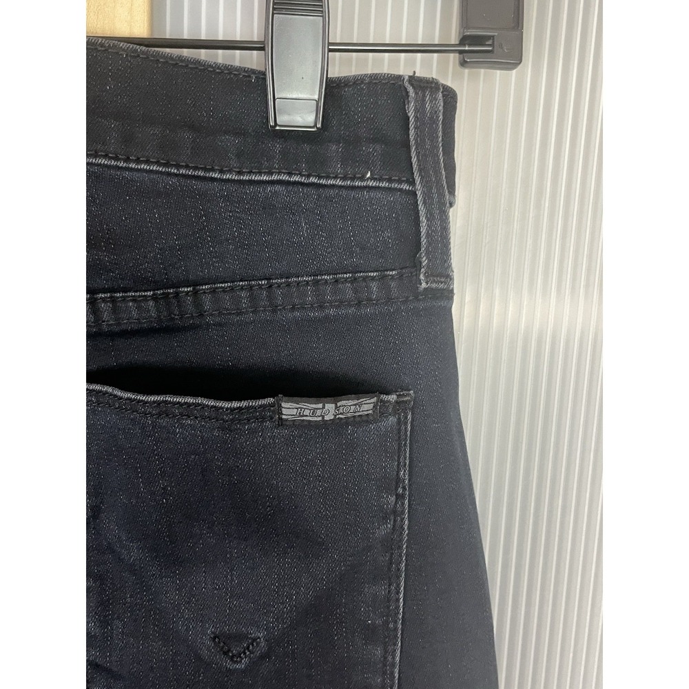 HUDSON Stark Moto Skinny Dark Blue Jeans Sz 27 Goth Biker Rock Retro Casual - Picture 4 of 8
